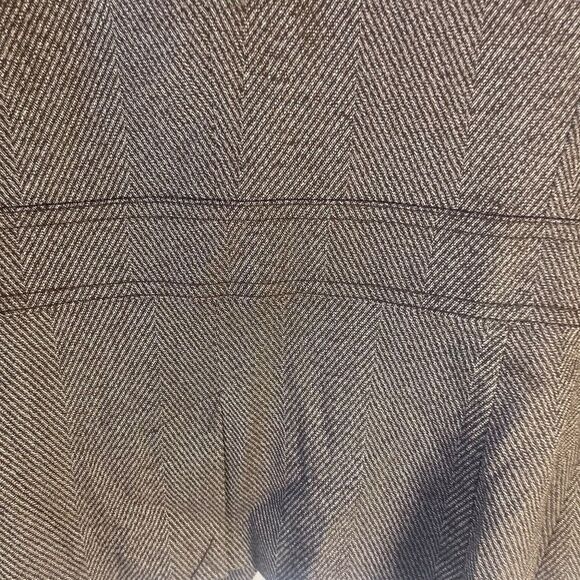 New York & Company NWT Brown Herringbone Banded Waist Blazer Sz 12 - Picture 6 of 14